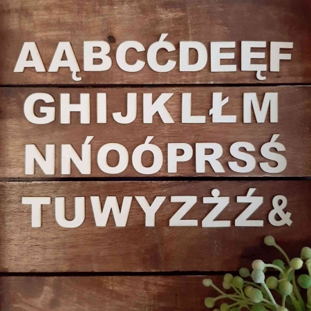 Dowolne litery alfabetu 3cm z beermaty 25 sztuk