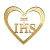 IHS w sercu dekor Komunia