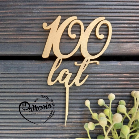 100 lat Topper na urodziny 8cm
